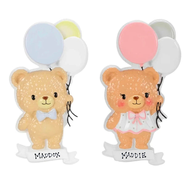 Baby's First Bear w/ Balloons Ornament